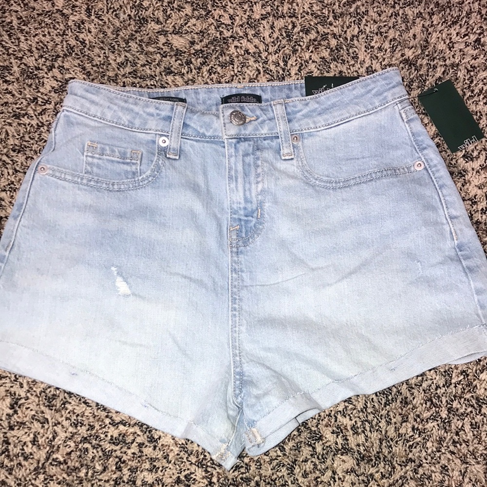 Light Blue Denim Women's Shorts Size 2 Wild Fable NWT